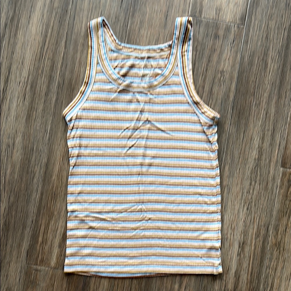 American Eagle Outfitters Striped Fitted Sleeveless Tank Top XS soft & sexy